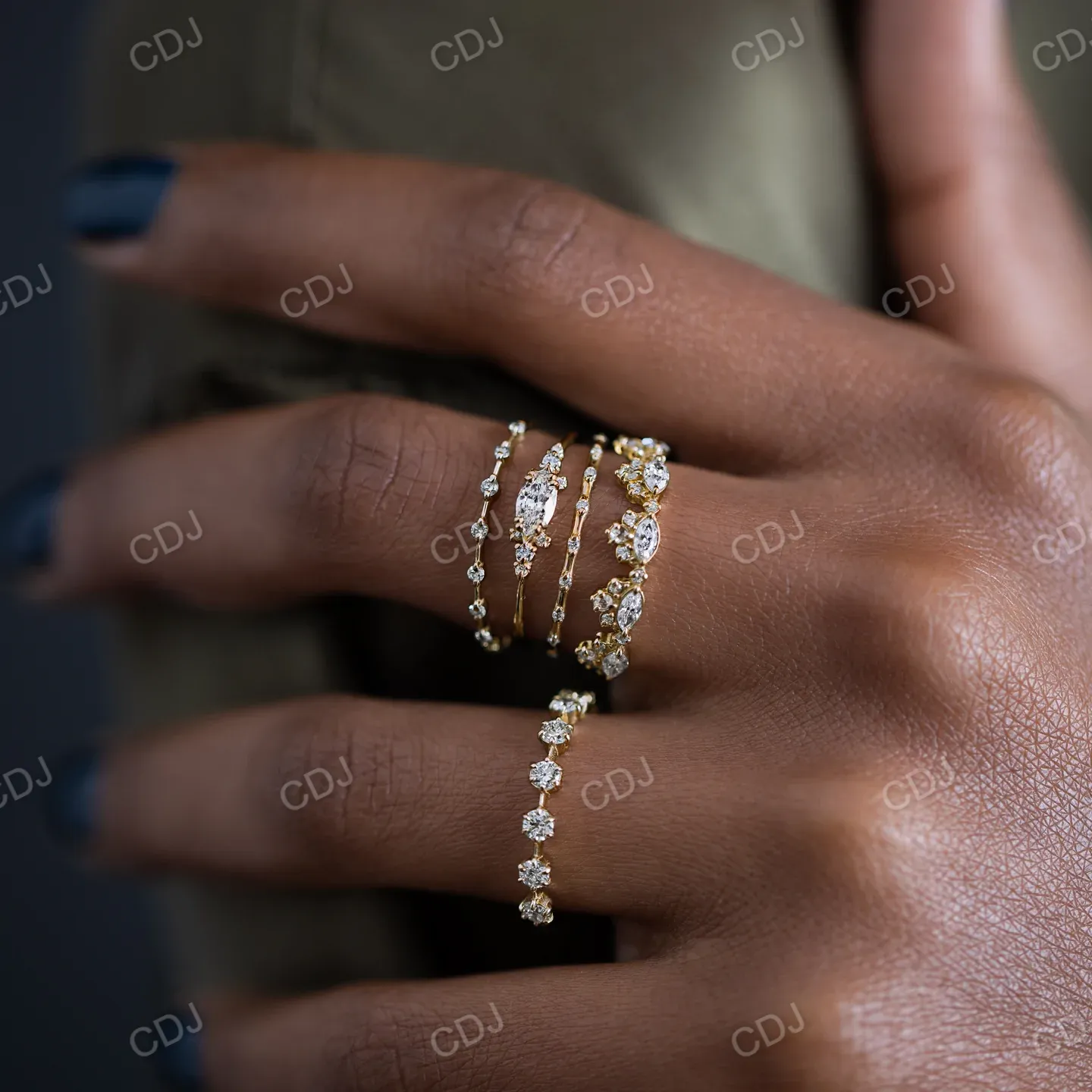 0.06CTW Eternity Natural Diamond Wedding Band