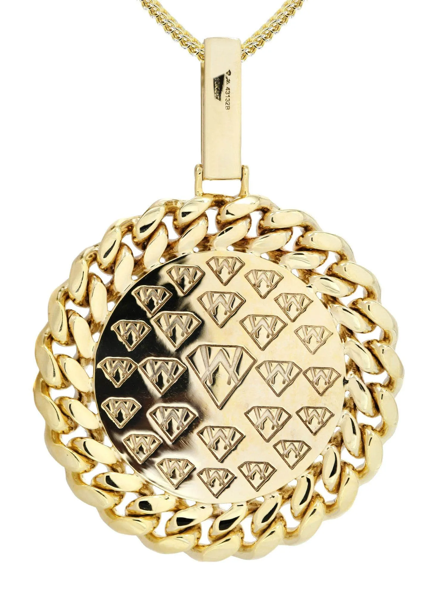 10K Yellow Gold Jesus Head Diamond Necklace | 1.8 Carats