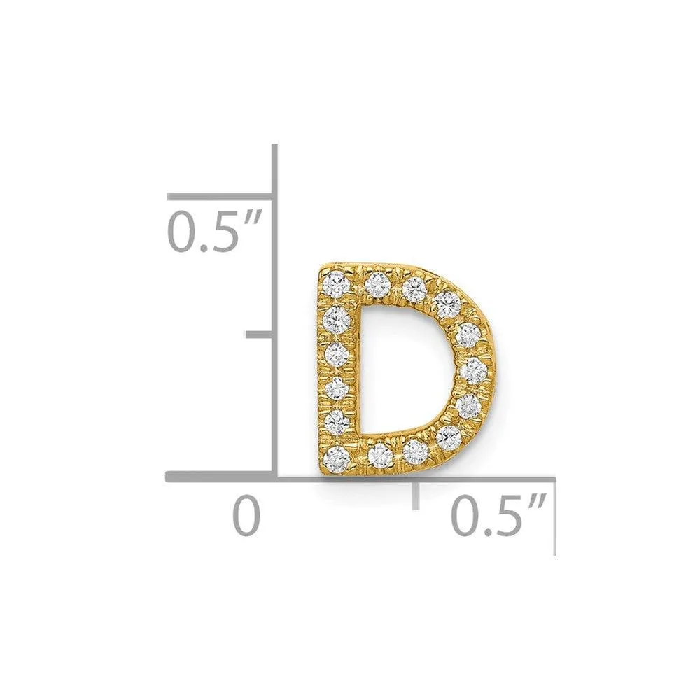14k Diamond Initial D Charm