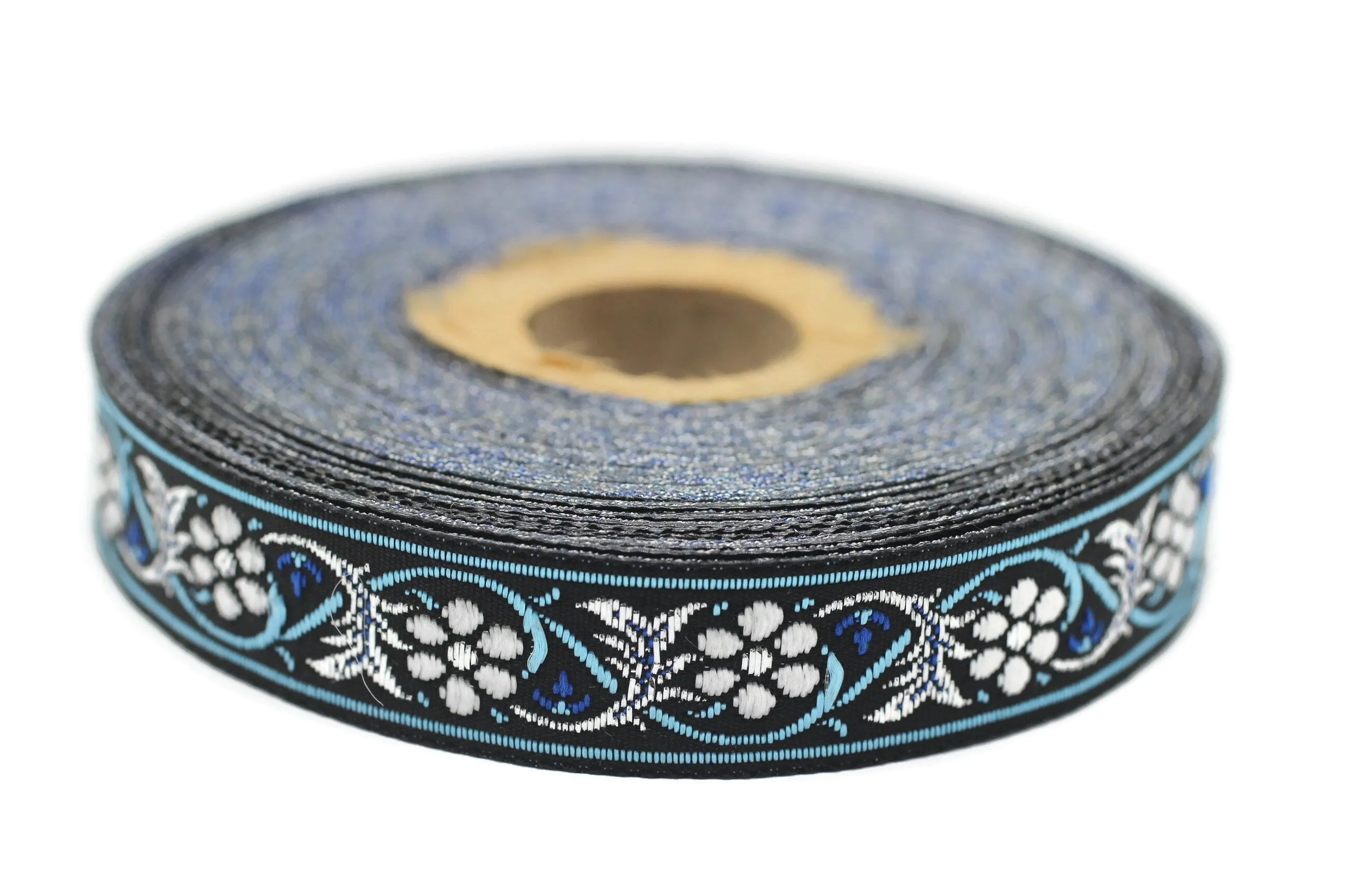 16 mm Bavarian Spring Time Floral Jacquard trim (0.62 inches), floral ribbon, Tapes, Band, Jacquard ribbons, Ruban, fabric trim, 16904