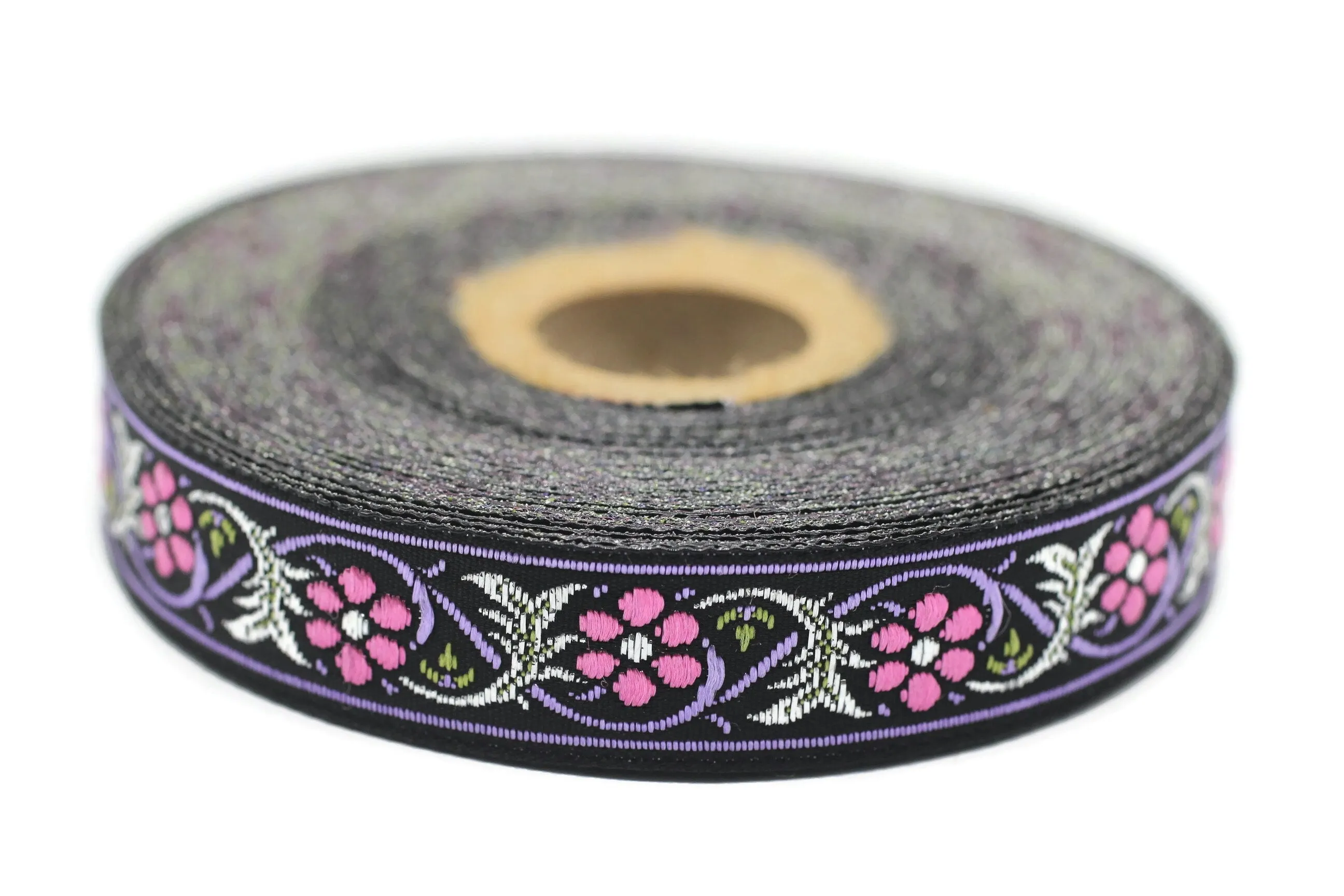 16 mm Bavarian Spring Time Floral Jacquard trim (0.62 inches), floral ribbon, Tapes, Band, Jacquard ribbons, Ruban, fabric trim, 16904