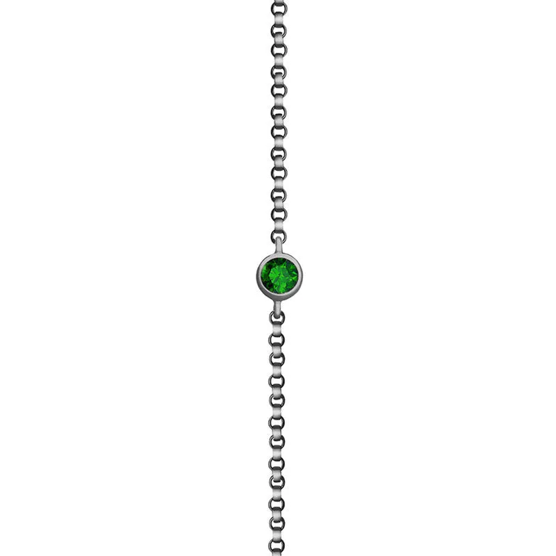 18k Gold May Birthstone Emerald Bracelet