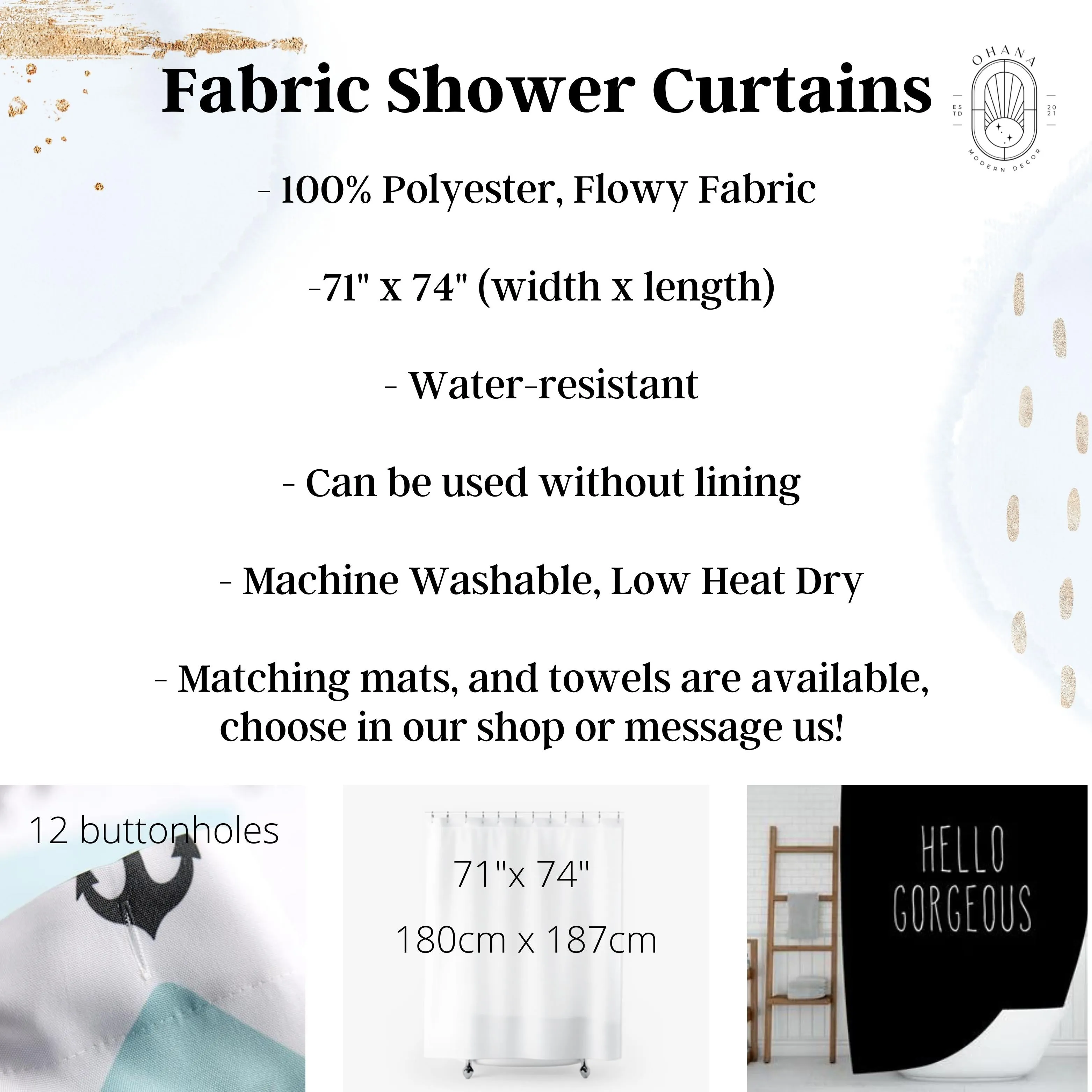 abstract boho shower curtain | Emerald Jade Green Earthy Ombre