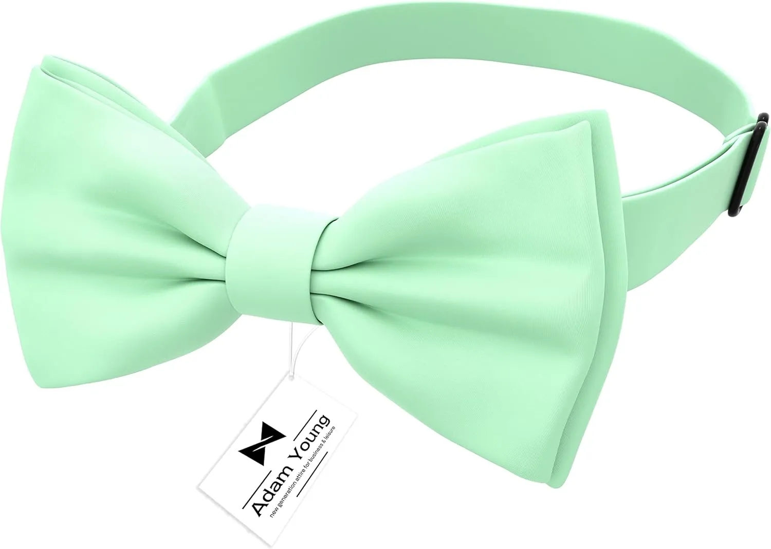 Adam Young Men's Bow Ties with Handkerchief Pre-Tied Style Formal Satin Classic Bowtie for Tuxedo Faux Silk