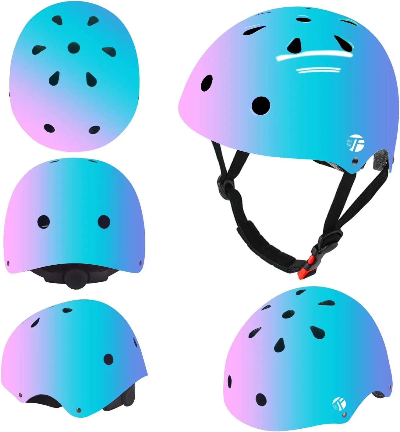 Adjustable Kids Toddler Helmet and Pads Set for 3-5,5-8,8-14 Ages,Skateboard Bike Helmet with Knee Pads,Elbow Pads & Wrist Guards for Boys & Girls,Fit for Skateboard,Skating,Biking,Cycling,Scooter