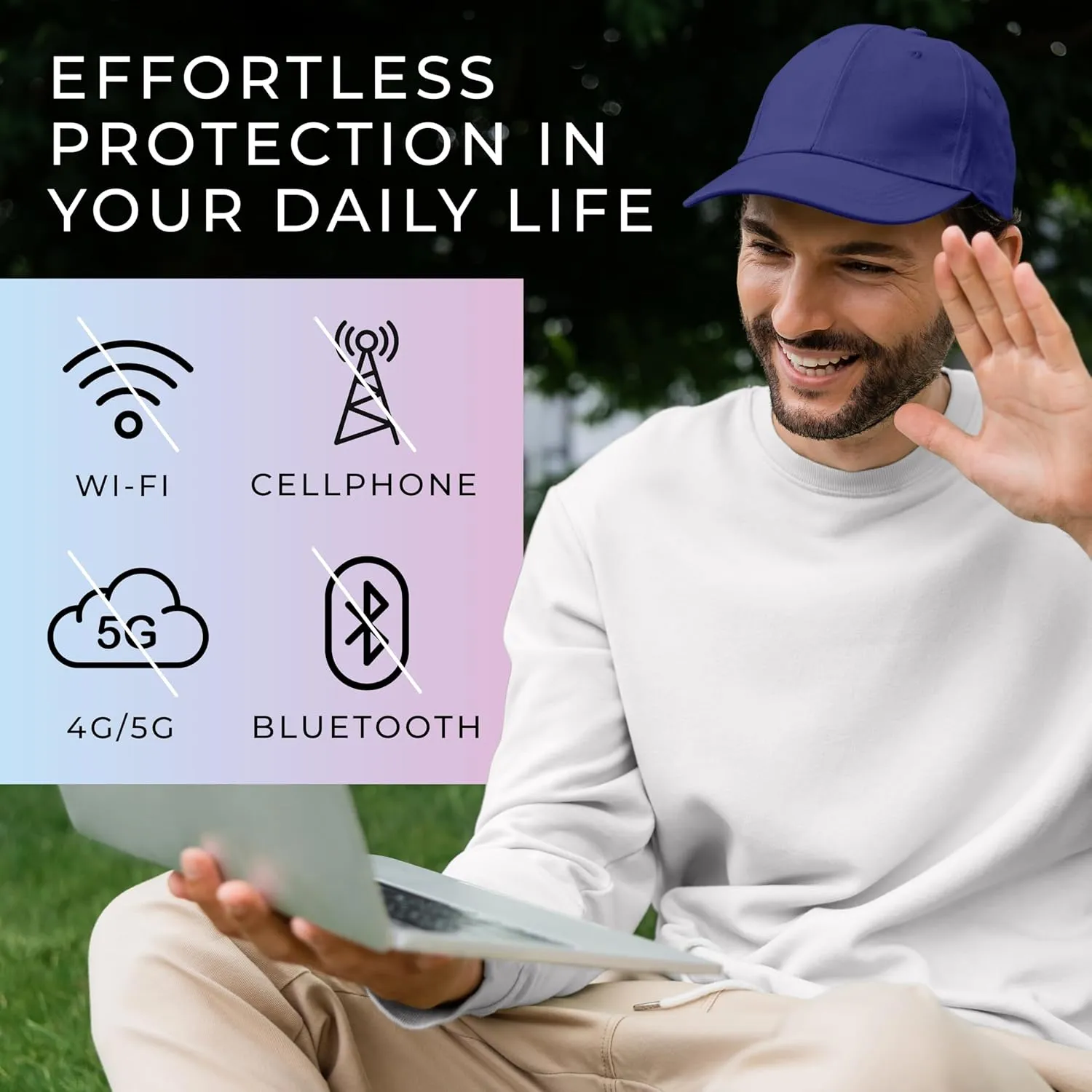 Aegis Apparel Faraday Hat, Silver Lining Fabric Blocks 99% of Wi Fi, Bluetooth, Cell Towers E M F Protection