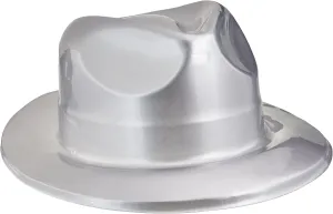 Amscan Hat Plastic Fedora, 4 .5"H x 10 .68"W x 12 .18"D, Silver