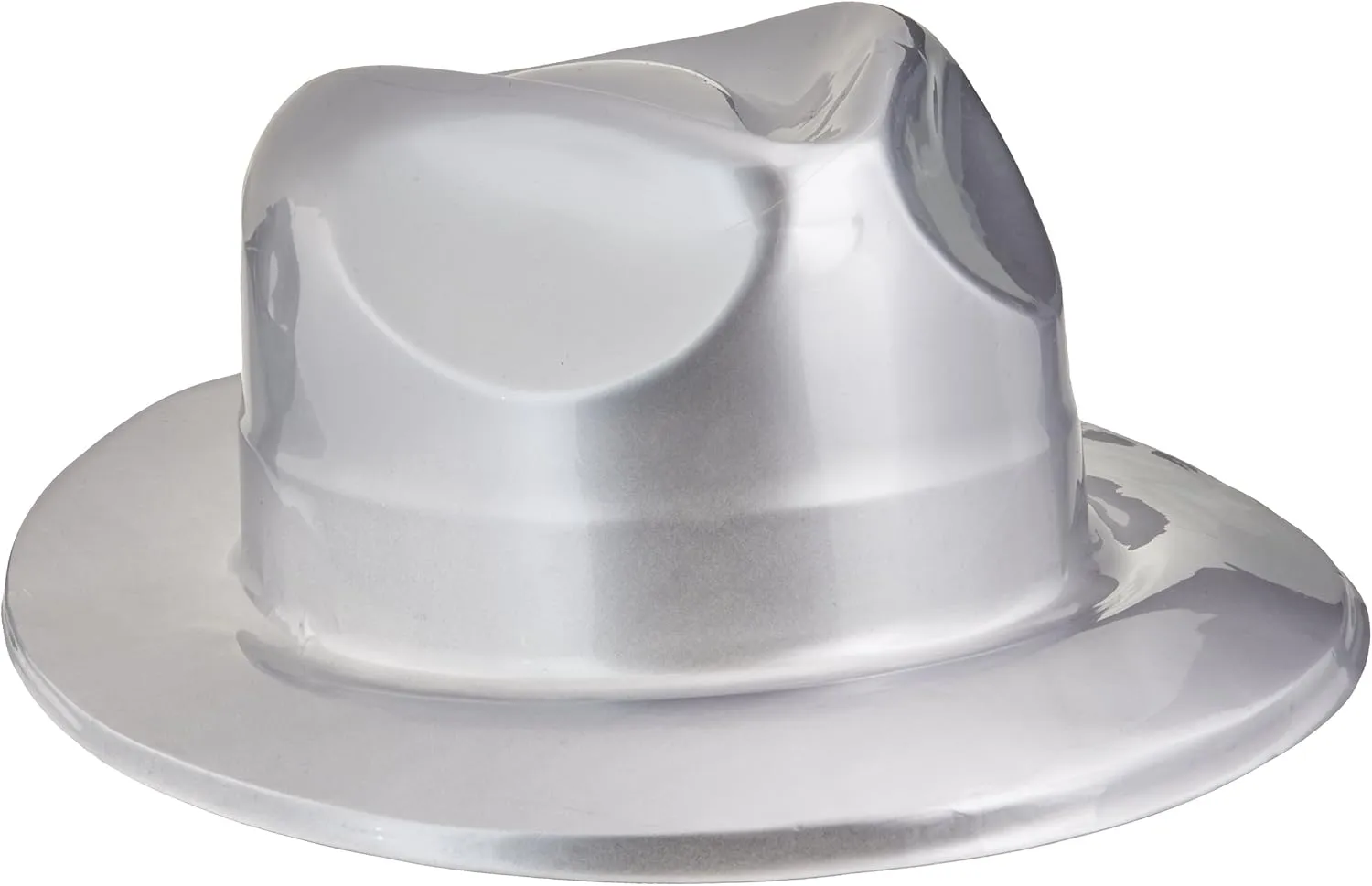 Amscan Hat Plastic Fedora, 4 .5"H x 10 .68"W x 12 .18"D, Silver
