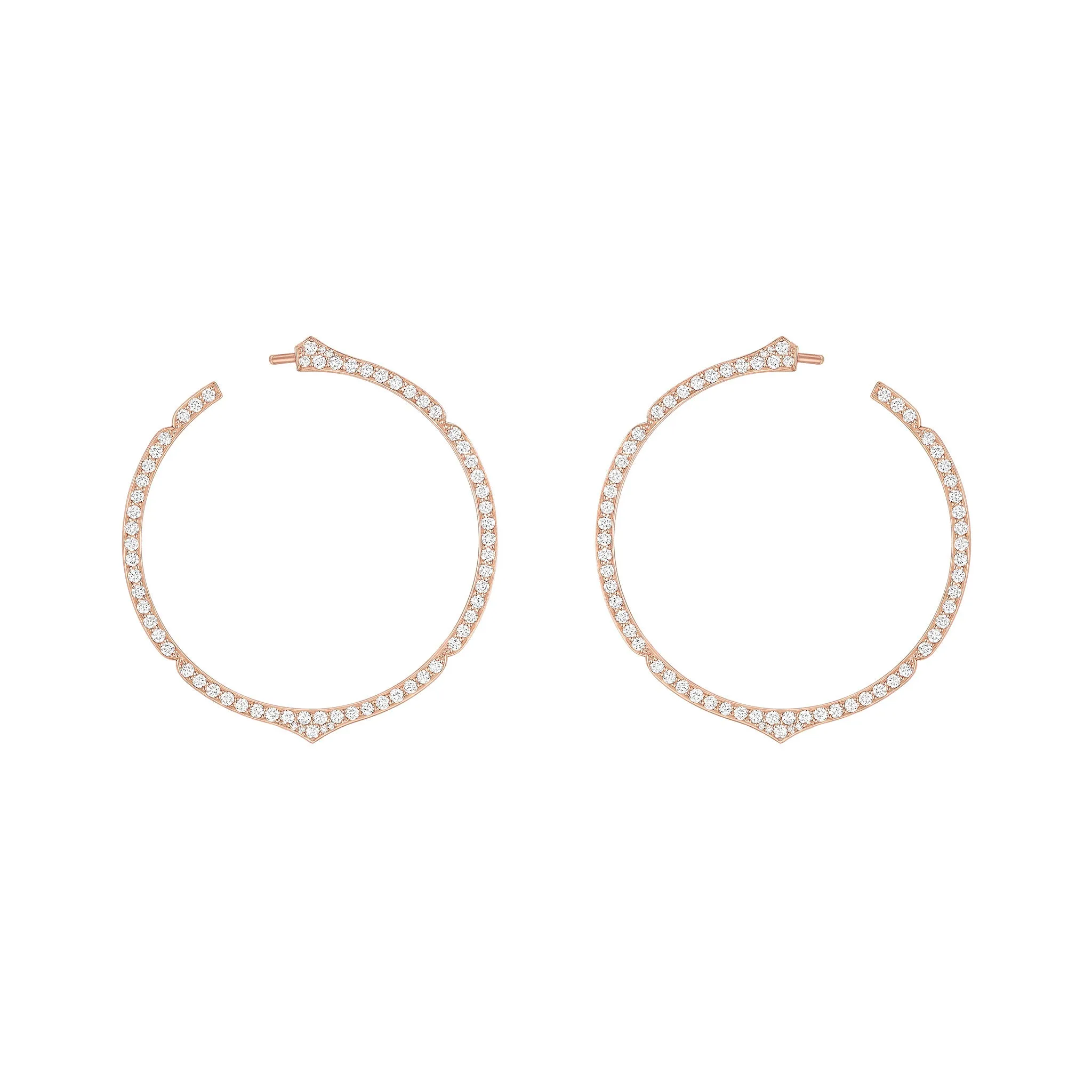 Aura - White Gold Diamond Hoops