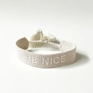 BE NICE Adjustable Bracelet | Off White