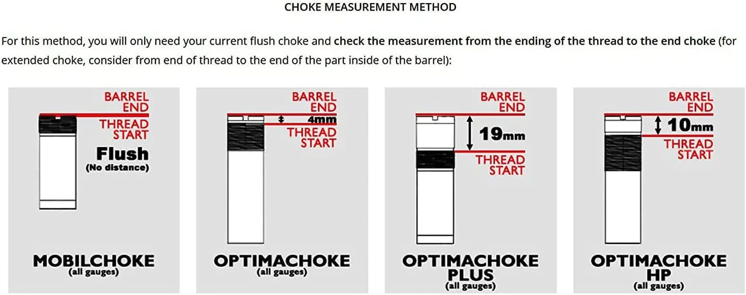 Beretta Optimachoke High Performance Extended 20mm 12Ga DLC Coating Stainless Steel Choke Tubes