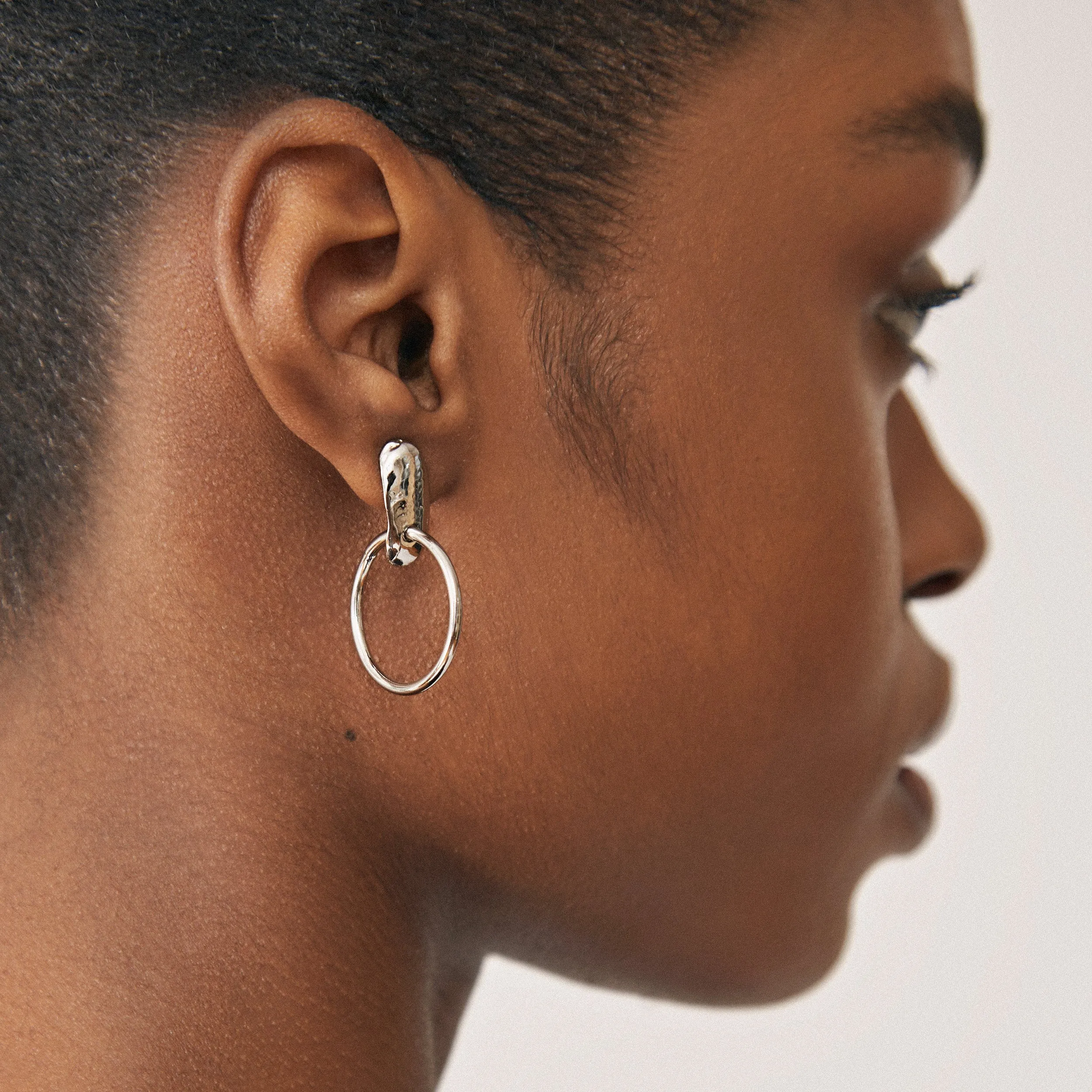Blake Hoops - Small - Silver
