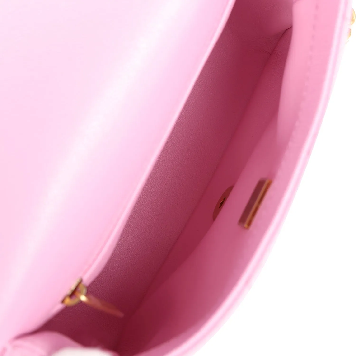 Chanel Pink Caviar Mini Sweetheart Crush Square Flap Bag with Aged Gold Hardware