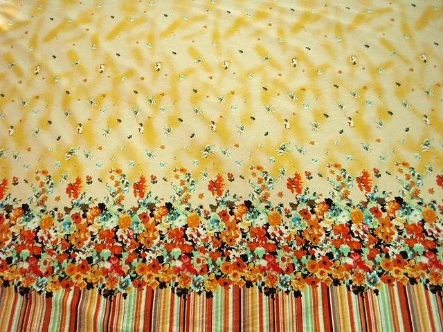 Colourful Floral - Chambray Print