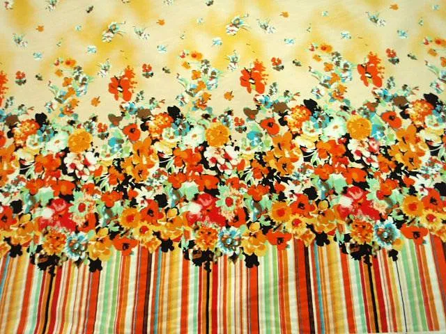 Colourful Floral - Chambray Print