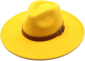 DHAEY and Winter Woolen Jazz Top Hat Men and Women Top Hat with Peach Top, 9.5cm Large Brim Felt Hat Luopan Caps & Hats (Color : Rose Red, Size : 56-58cm)