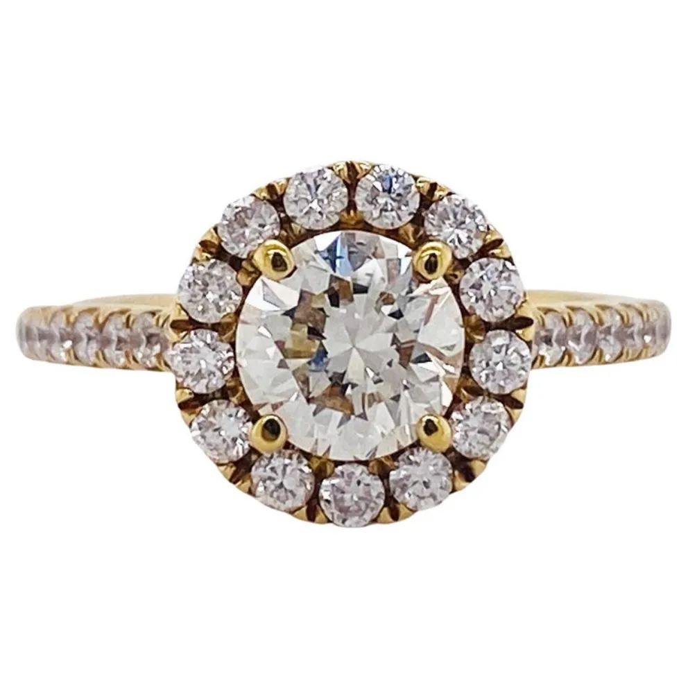 Diamond Halo Engagement Ring