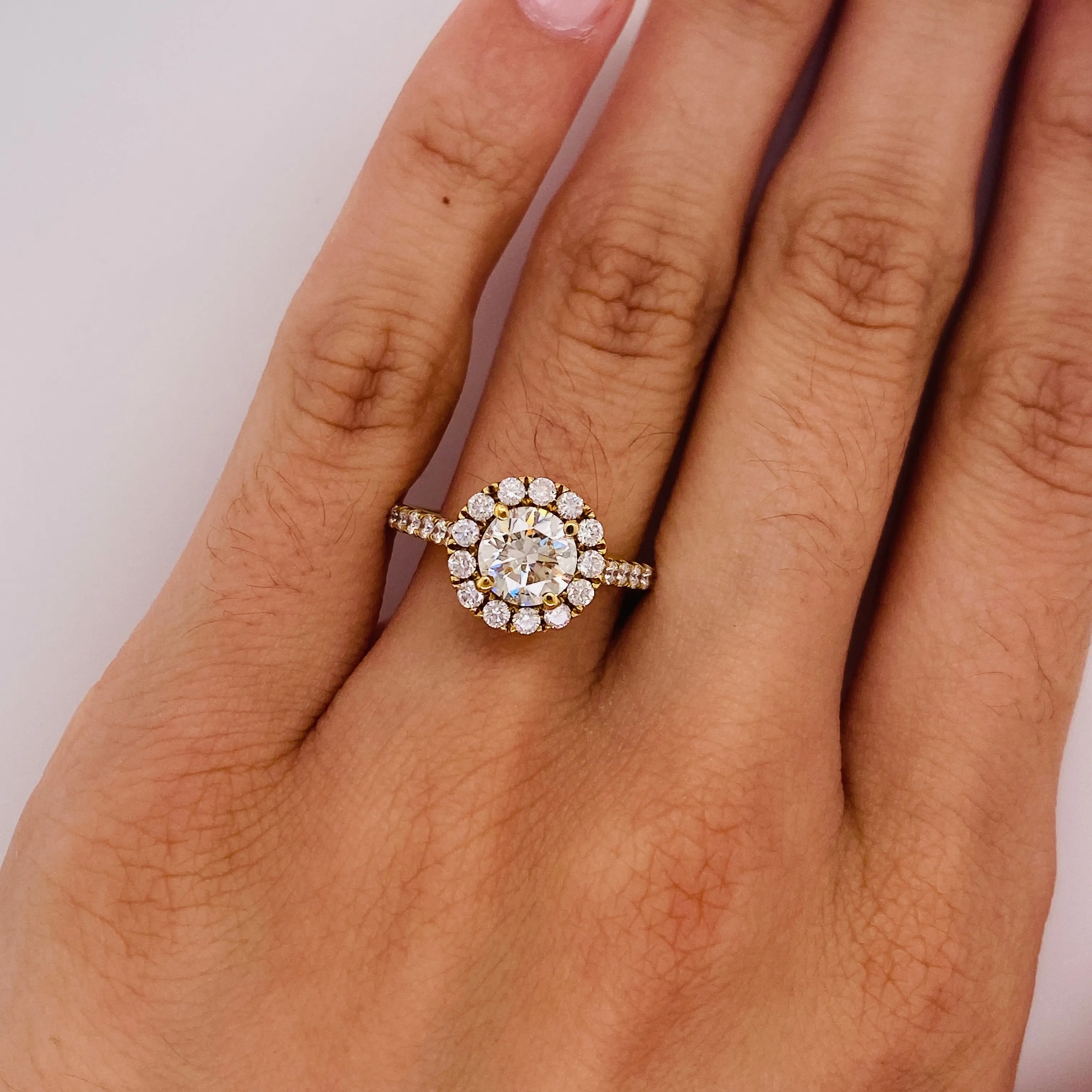 Diamond Halo Engagement Ring