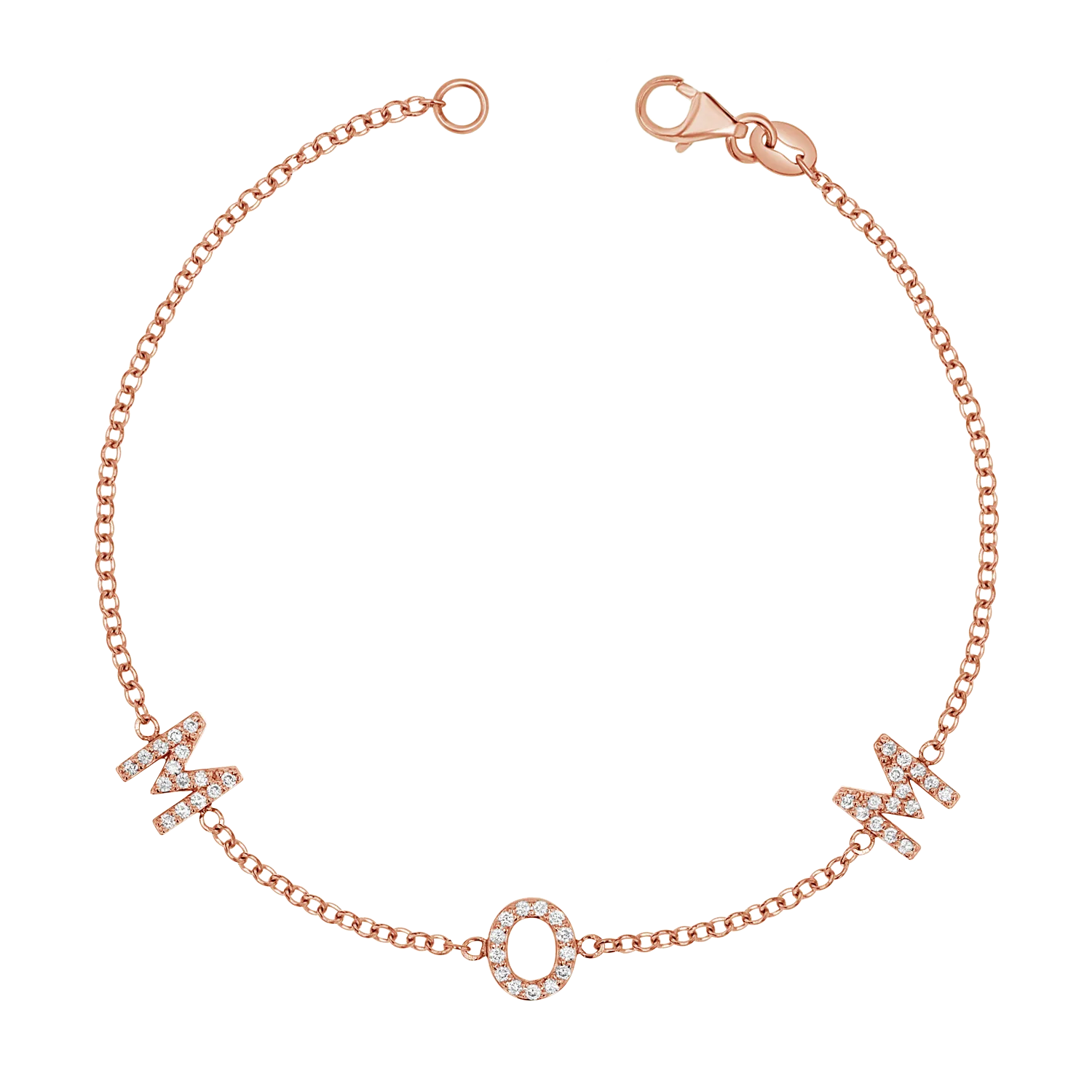 Diamond Spaced MOM Bracelet