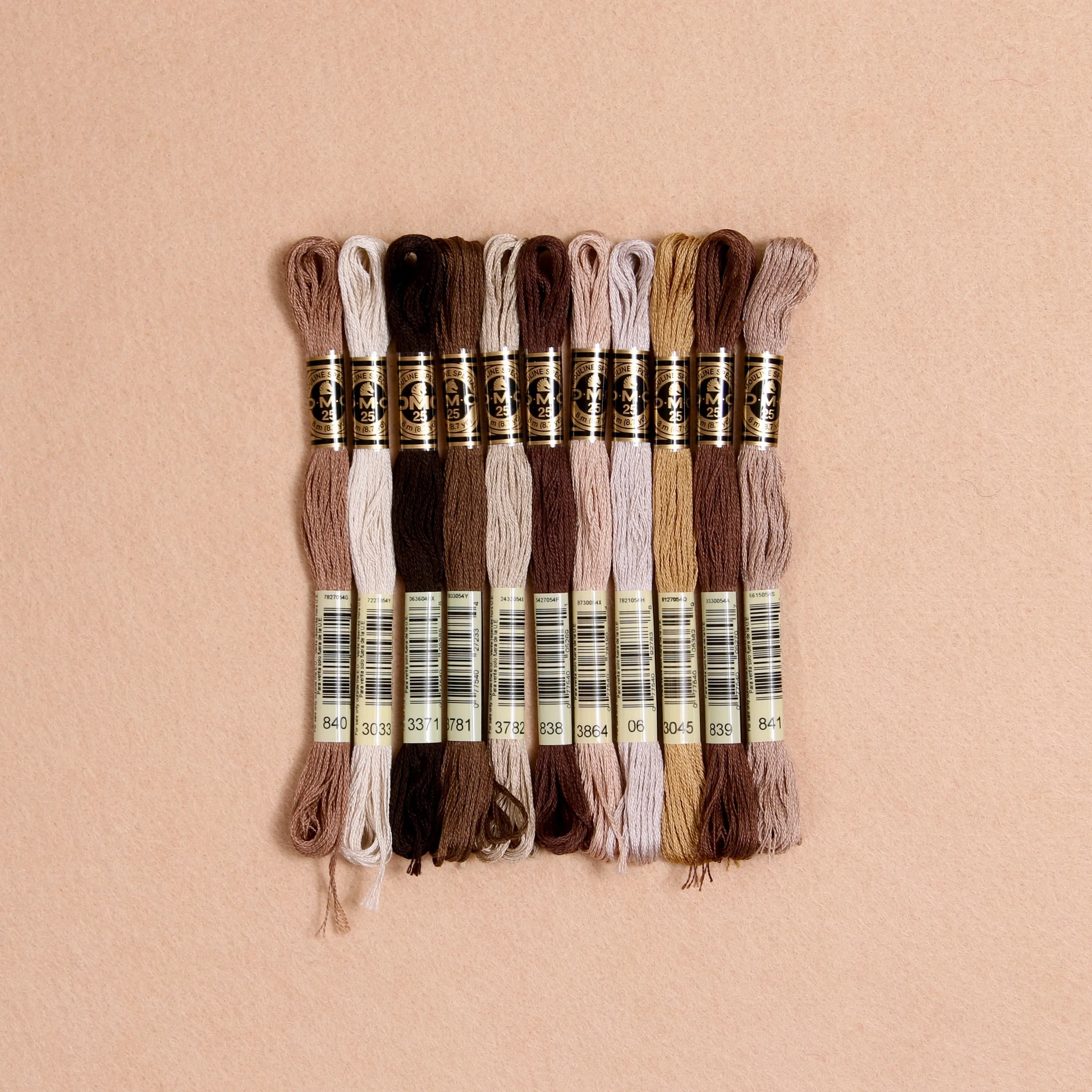 DMC Embroidery Floss, Brown Palette