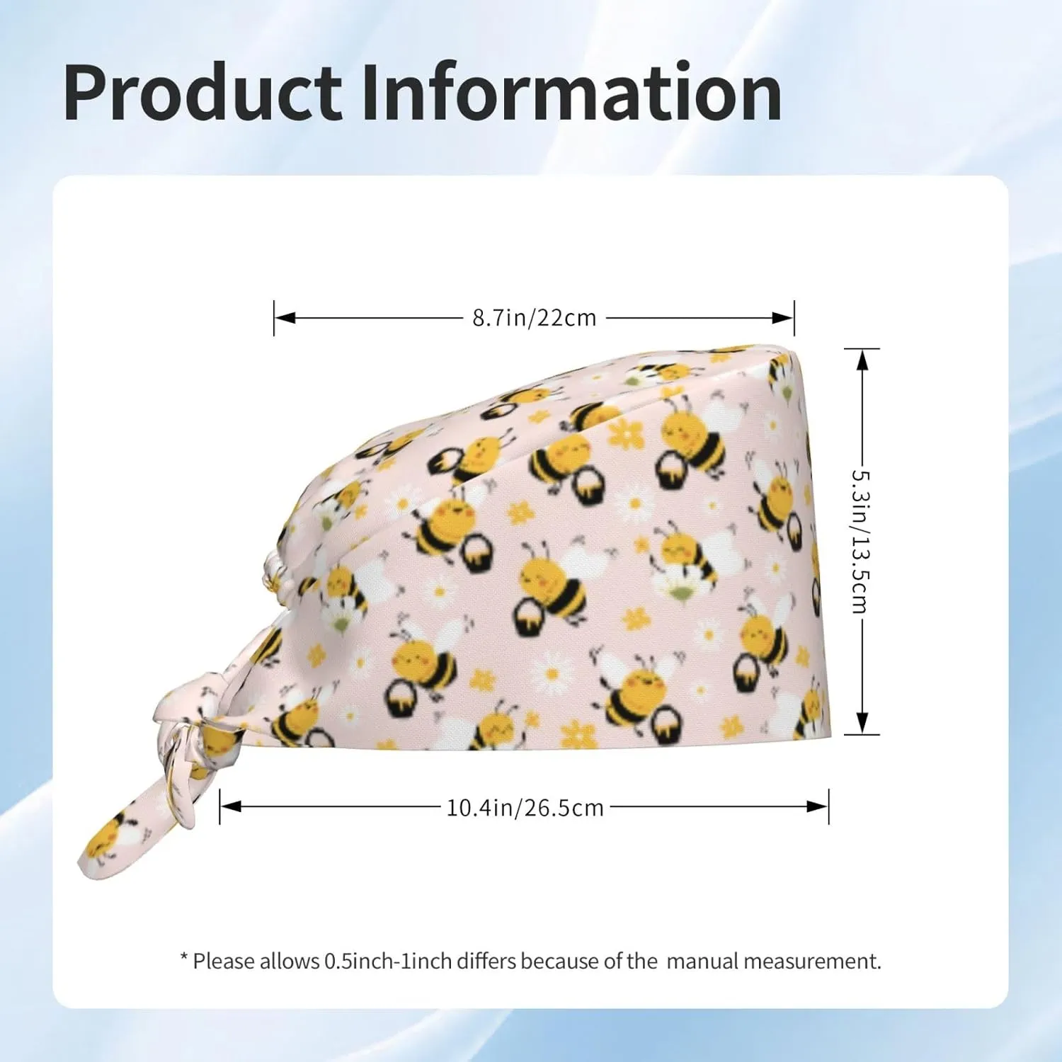 Doodle Beer Oktoberfest Scrub Caps Adjustable Working Cap with Sweatband Elastic Tie Back Hats for Women Men