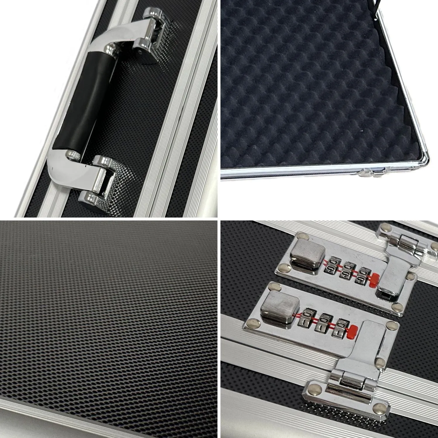 Durable Aluminum Double Sided Gun Case, Lined Interior - GOMINIMO