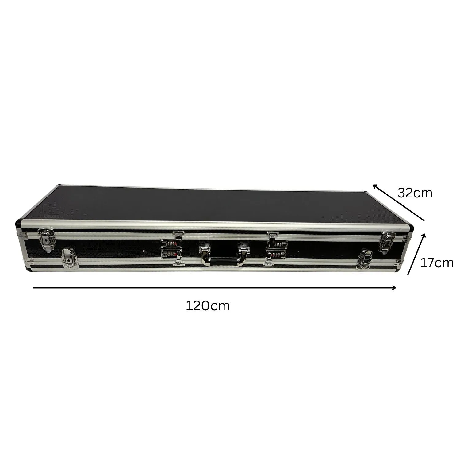 Durable Aluminum Double Sided Gun Case, Lined Interior - GOMINIMO