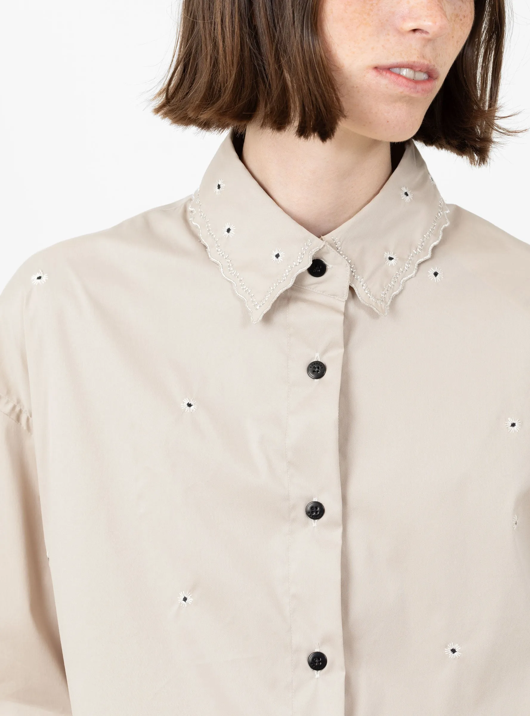 Embroidery Shirt Beige