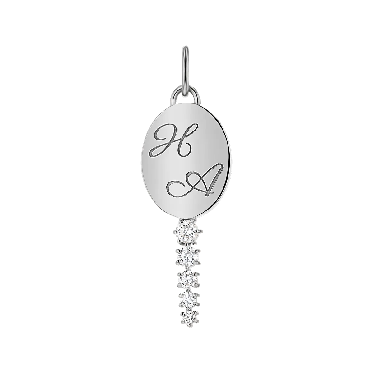 Engravable Tapered Diamond Key Charm