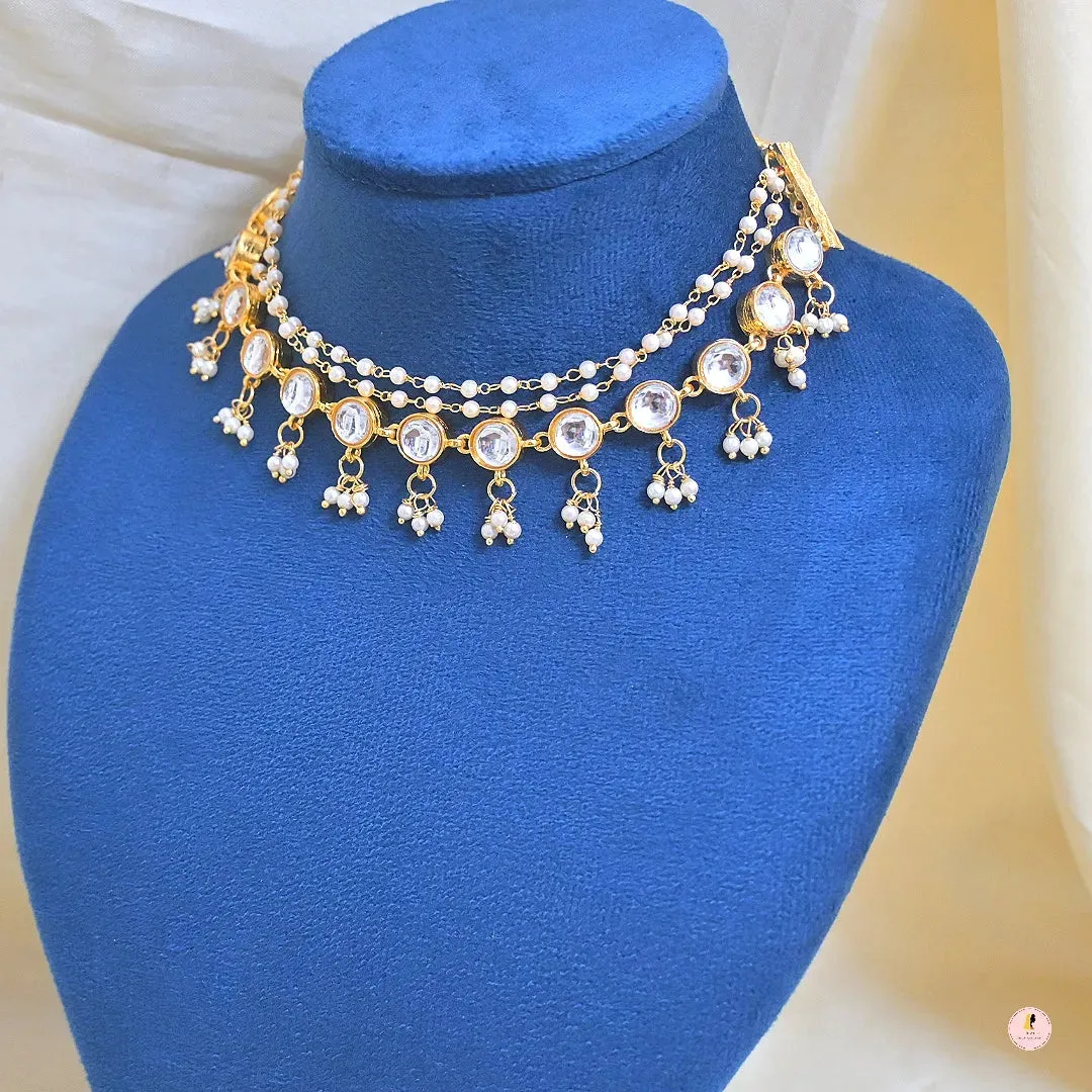 Fiona Pearl & Kundan Layered Jewellery Set