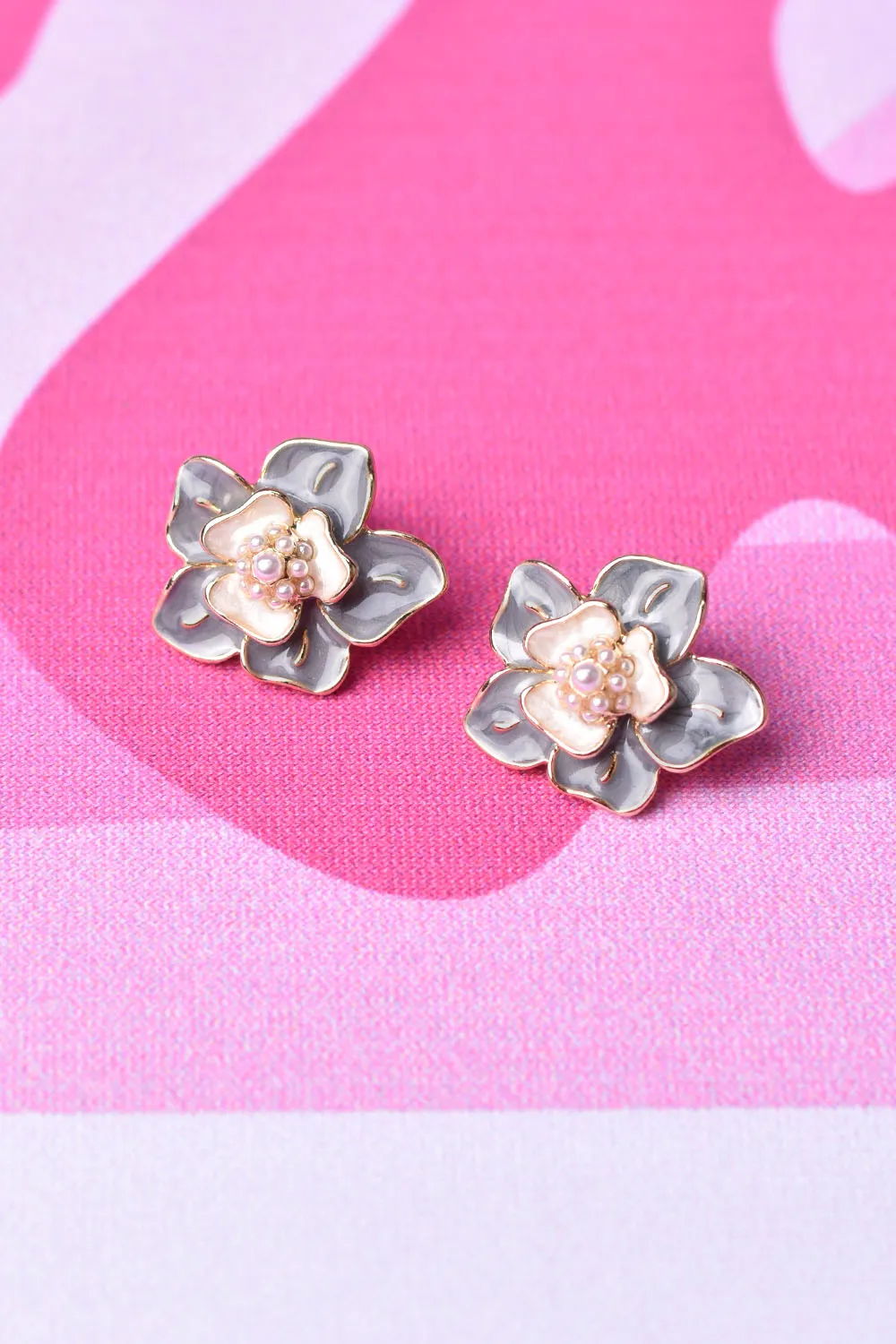 Floral Glam Stud Earrings