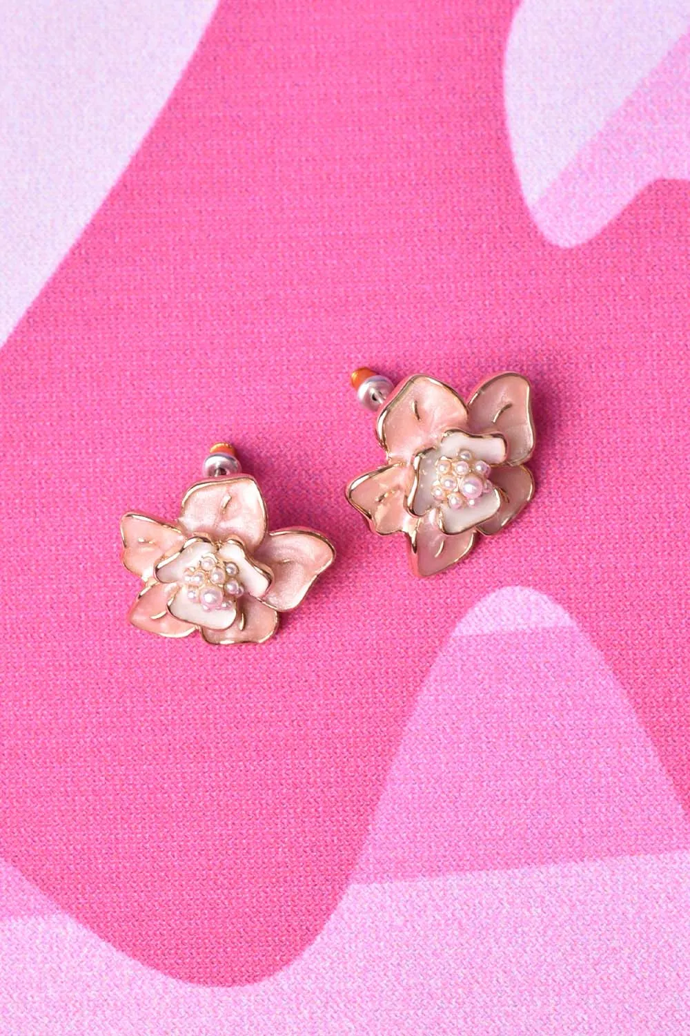 Floral Glam Stud Earrings