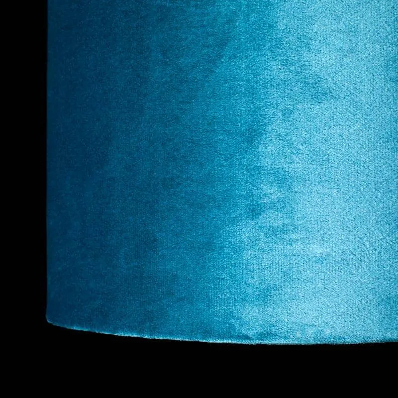 Forli Teal Velvet Light Shade - 28cm