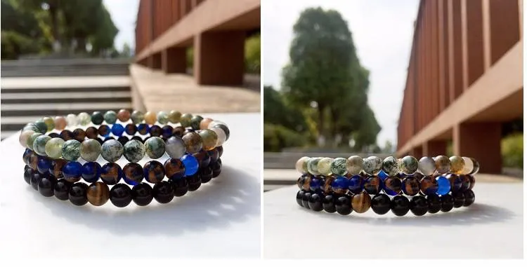 Fumatore Black Hematite Stone Beaded Bracelet