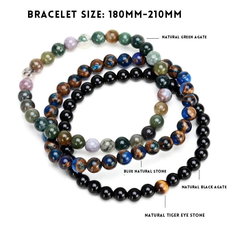 Fumatore Black Hematite Stone Beaded Bracelet