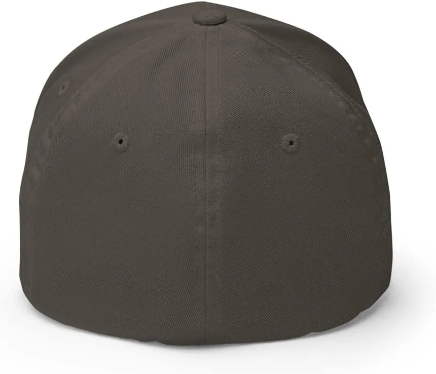 FX Upside Down LA Fitted Hat Embroidered Curved Bill Mid Crown Closed-Back Structured Los Angeles Twill Cap