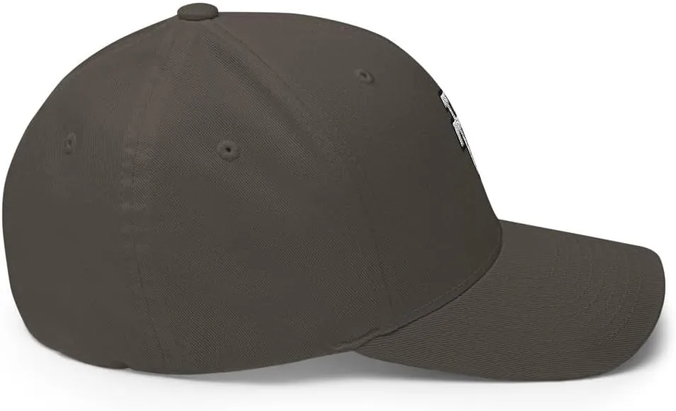 FX Upside Down LA Fitted Hat Embroidered Curved Bill Mid Crown Closed-Back Structured Los Angeles Twill Cap