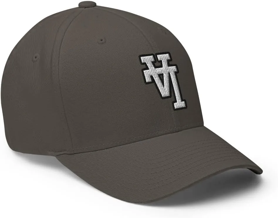 FX Upside Down LA Fitted Hat Embroidered Curved Bill Mid Crown Closed-Back Structured Los Angeles Twill Cap