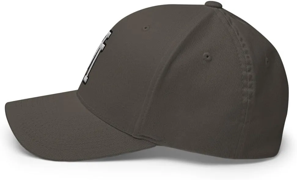 FX Upside Down LA Fitted Hat Embroidered Curved Bill Mid Crown Closed-Back Structured Los Angeles Twill Cap