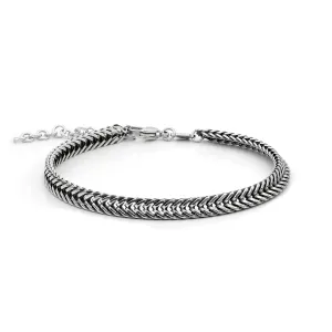 Galis Chain Bracelets For Men - Father's Day Gift - Premium Stainless Steel Mens Bracelet, Silver Plated Non Tarnish Bracelet - This Snake Chain, Stylish Gifts For Him 7"
