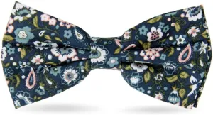 JESLANG Men's Cotton Bowties Printed Floral Neck Bow Tie