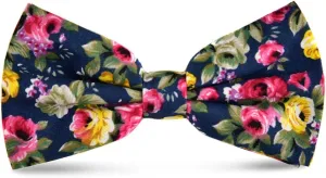 JESLANG Men's Cotton Bowties Printed Floral Neck Bow Tie
