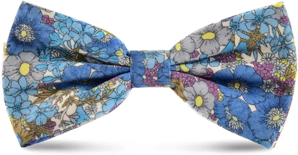 JESLANG Men's Cotton Bowties Printed Floral Neck Bow Tie