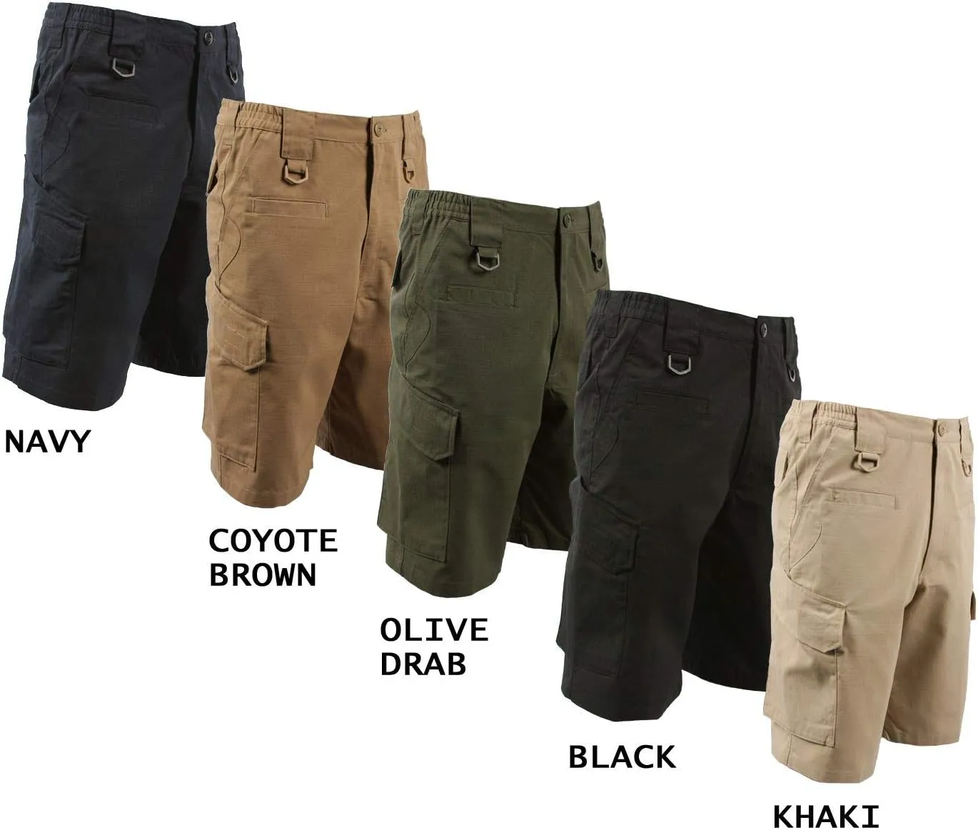 LAPG Men's Operator Elastic Waistband Tactical Shorts, Durable Ripstop Workout, Outdoor Men's Shorts, Cargo Shorts for Men