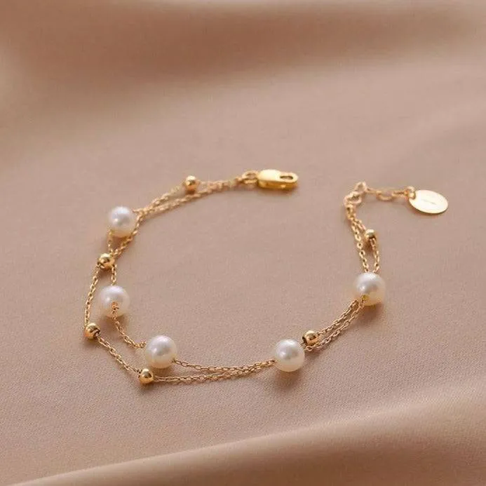 Layered Freshwater Pearl Bracelet