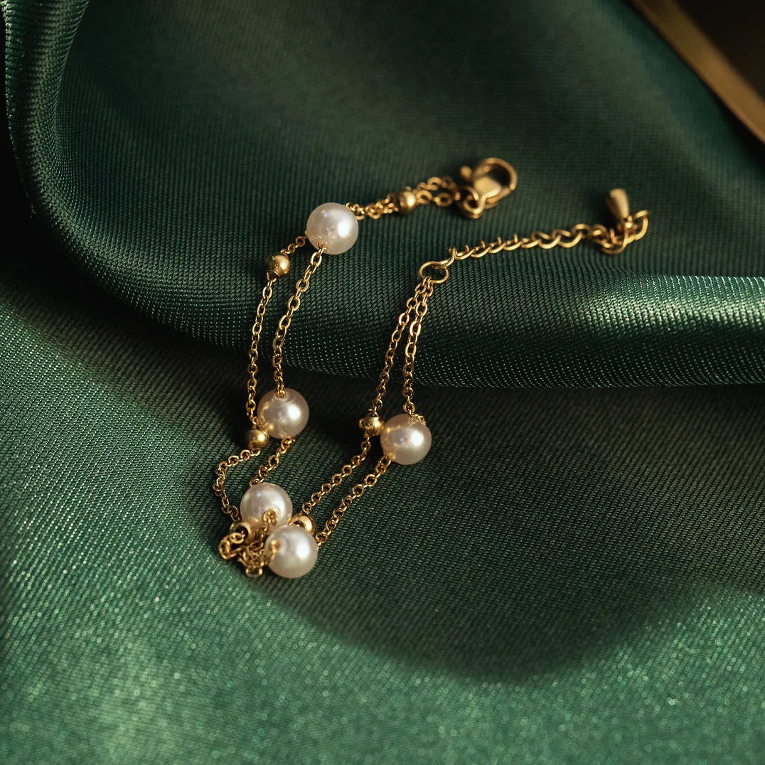 Layered Freshwater Pearl Bracelet