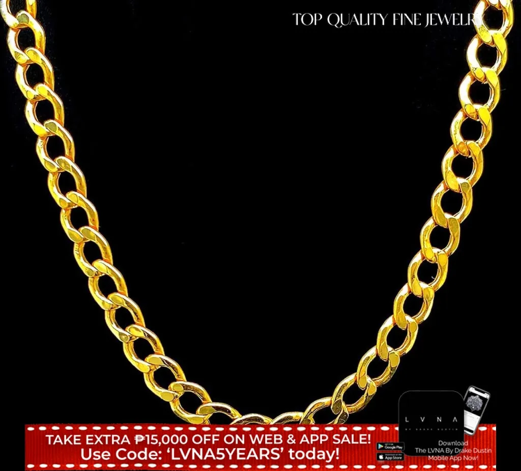 #LVNA2024 | Heavy Men’s Golden Link Chain Necklace 18kt 20”