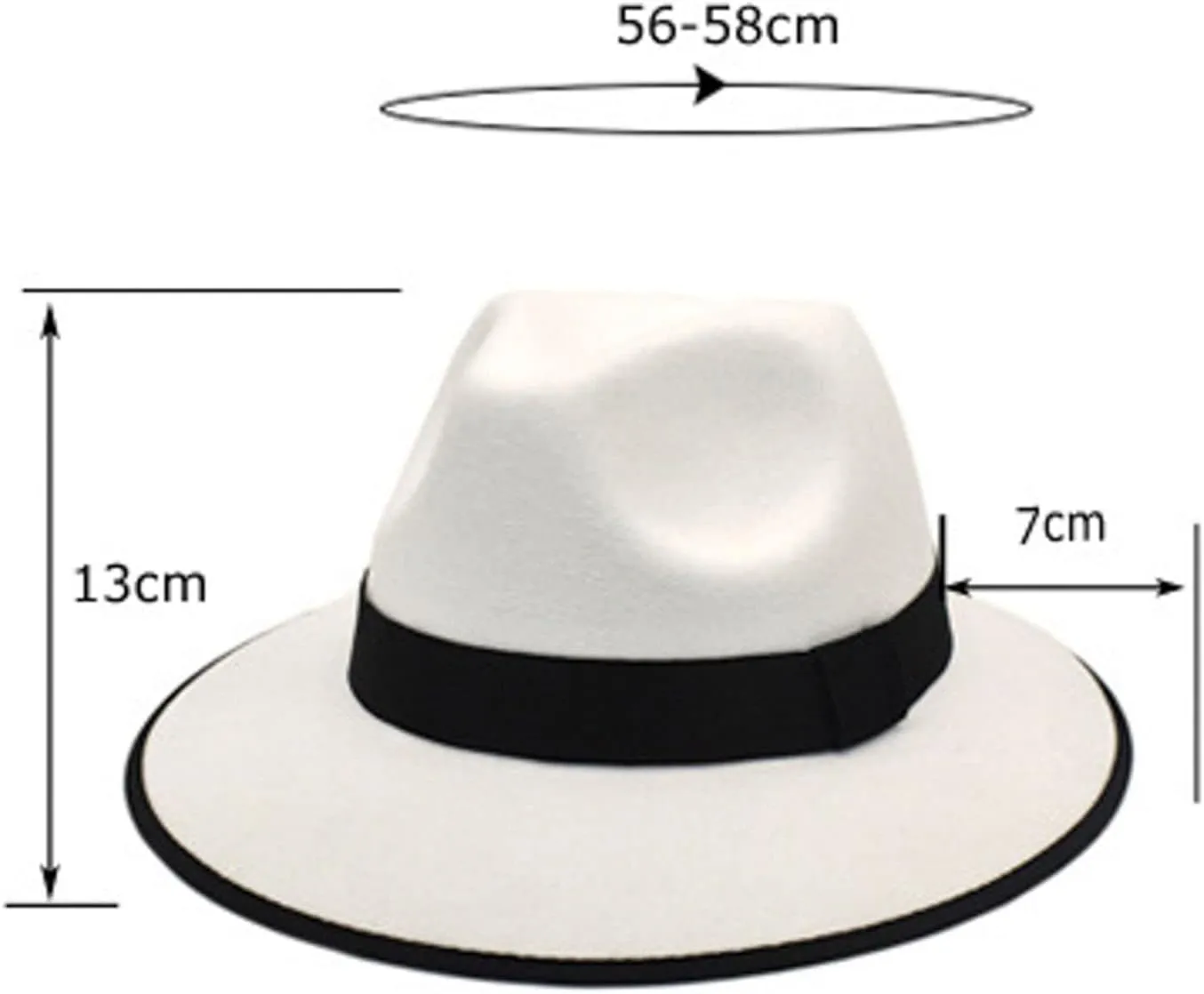 Men Women Classic Wide Brim Floppy Panama Hat Fedora Hat Rancher Hat Jazz Hat Vintage Church Cap