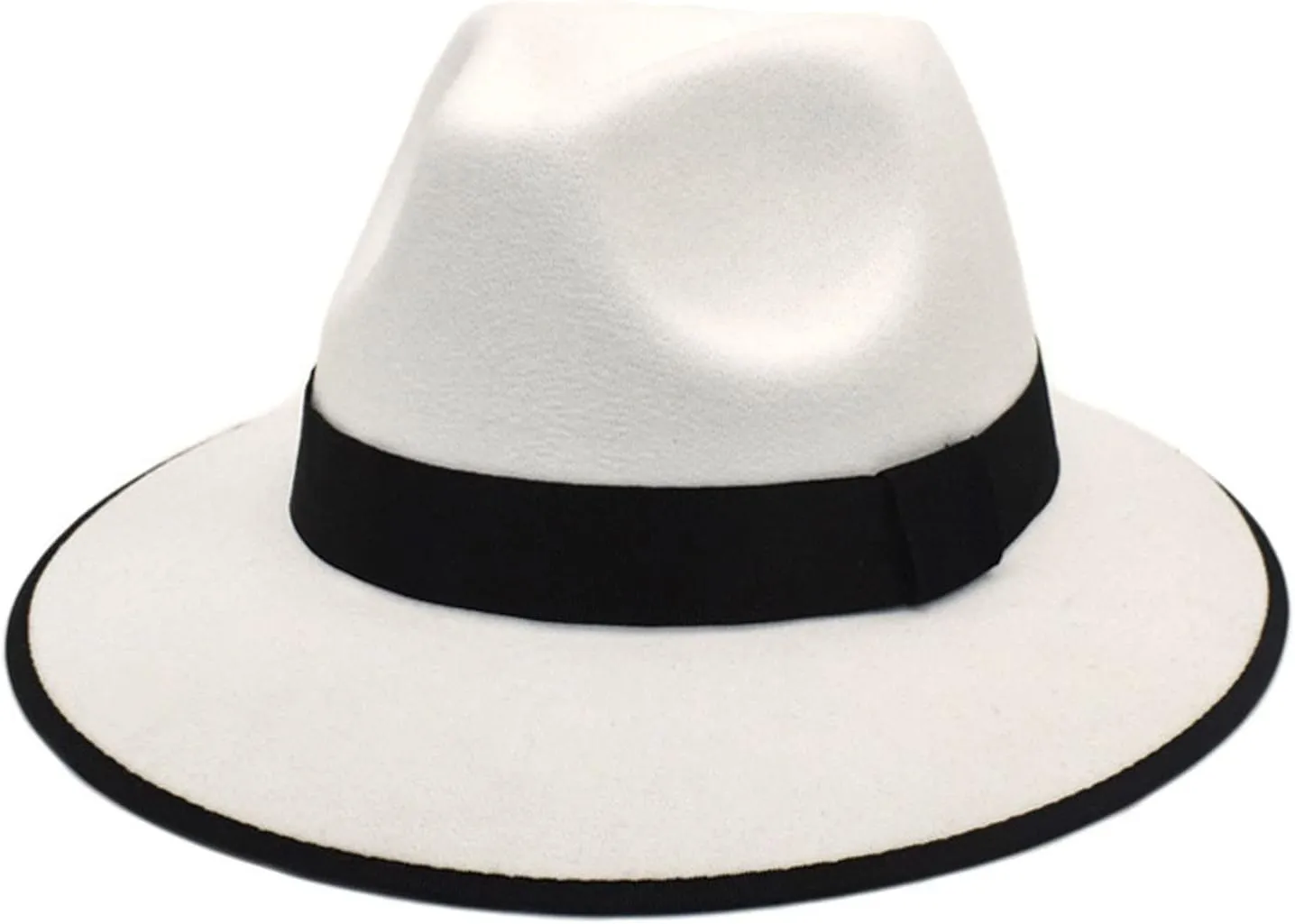 Men Women Classic Wide Brim Floppy Panama Hat Fedora Hat Rancher Hat Jazz Hat Vintage Church Cap