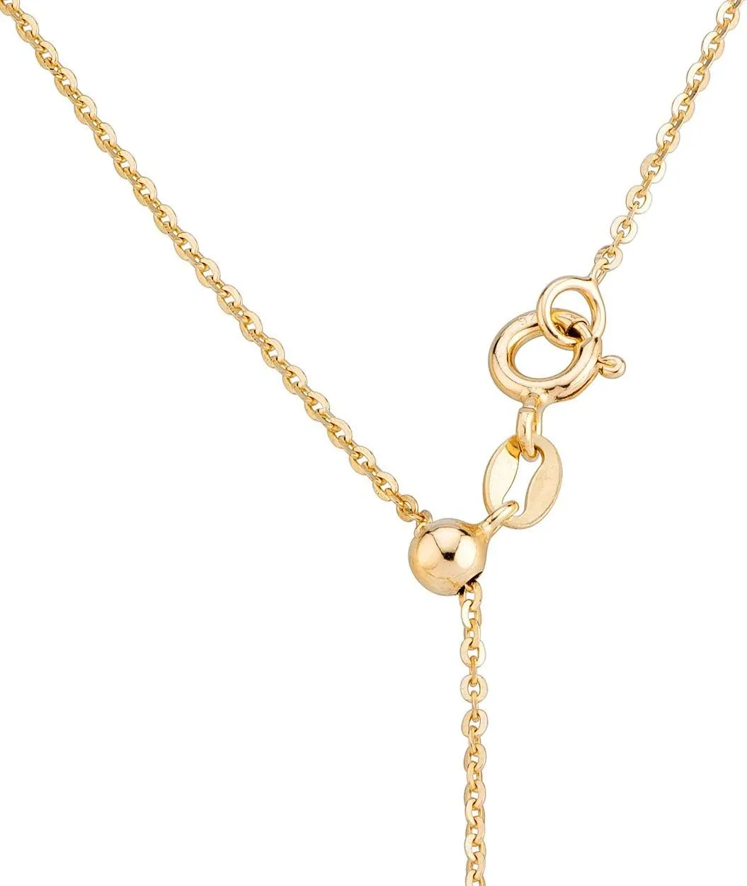 Miabella 925 Sterling Silver or 18K Gold Over Silver Italian 1.3mm Adjustable Diamond Cut Thin Bolo Cable Chain Necklace for Women, Slider Chain 14-24 Inch Made in Italy